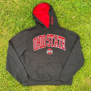 Ohio State Buckeyes Distressed Hoodie Adult Size Large (E)